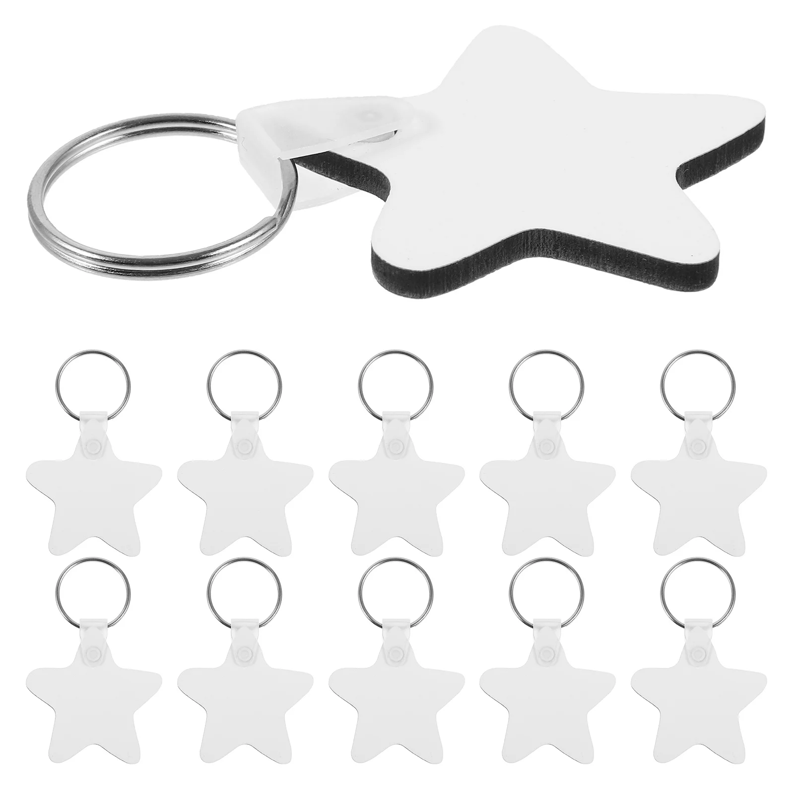 

10Pcs Sublimation Keychain Blanks DIY Craft Keychains for Personalized Gifts Custom Jewelry Making Accessory Material