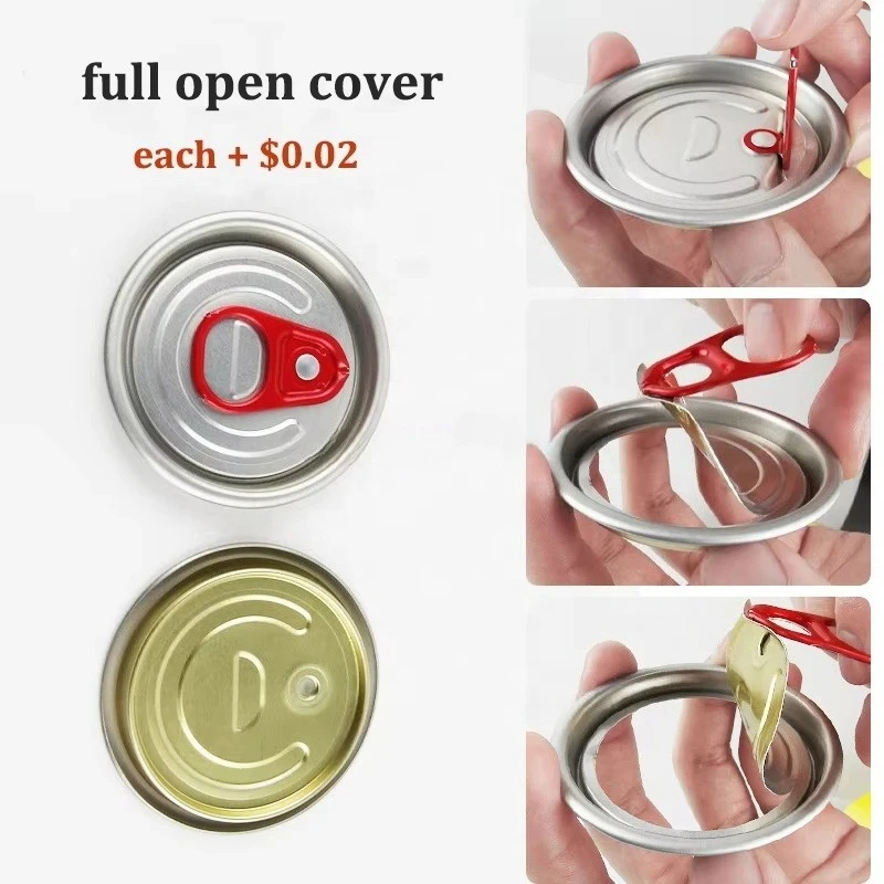 55Mm diameter aluminium lid easy open can lid pull can lid