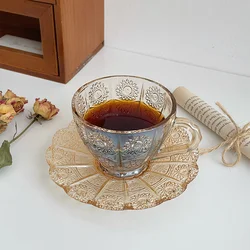 Ethiopian Coffee Cup Set Turkish Coffee Cups Glass Latte Nordic Luxury Vintage Afternoon Tea Transparent Canecas Tea Set