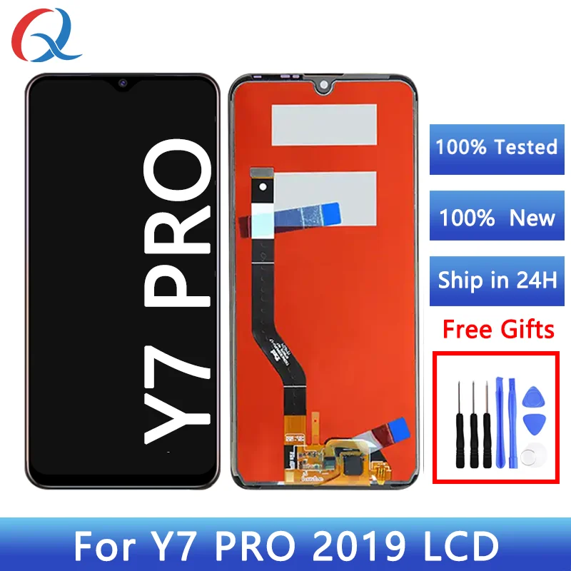 Pantalla For HUAWEI Y7 pro 2019 display For Y7 Prime 2019 LCD Touch Screen Digitizer Assembly Replacement for y7 pro 2019 lcd