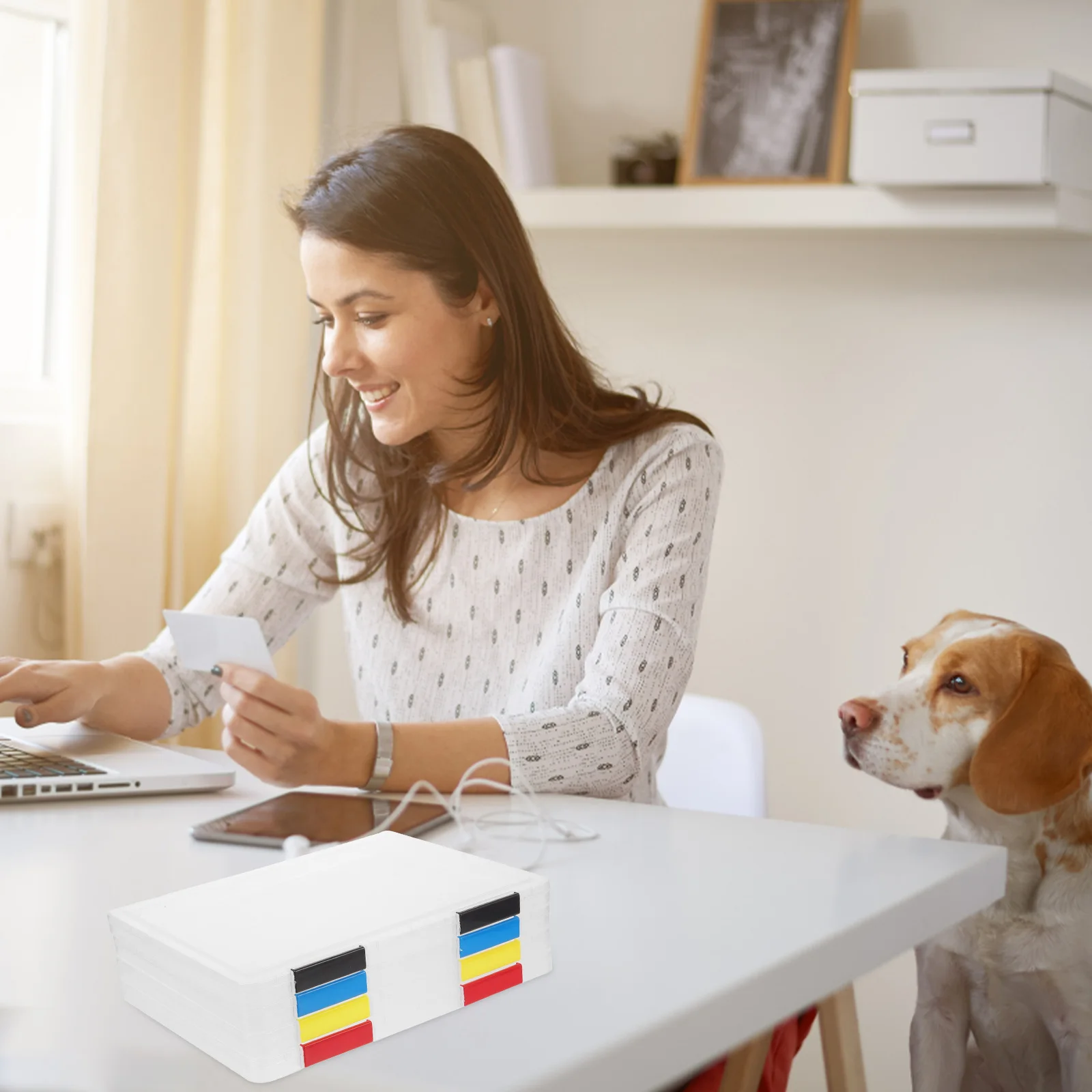 4Pcs Premium File Storage Box Clear Document Organizer Snap-Tight Buckle Desktop Office Container Box File Document Holder