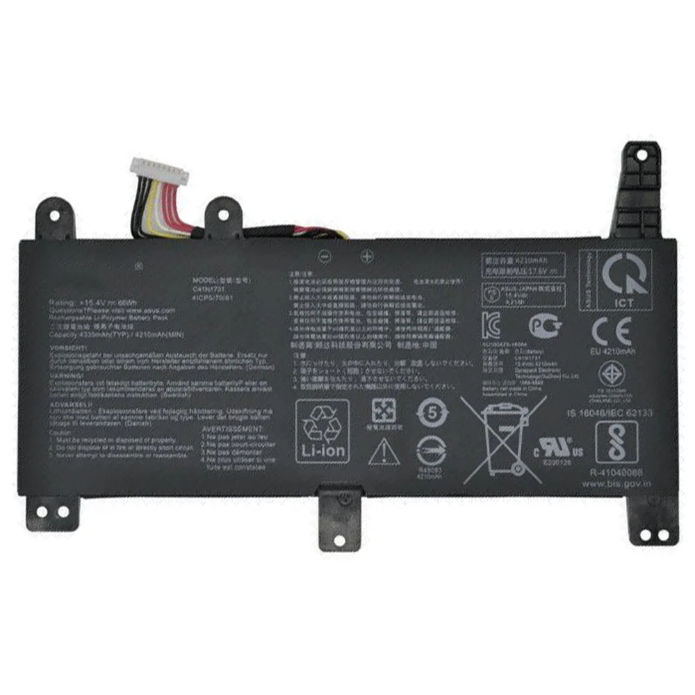 Imagem -02 - Brandnew Genuíno Original C41n1731 15.4v 66wh Bateria do Portátil para Asus Rog Strix Gl504 Gl504gm C41n17312