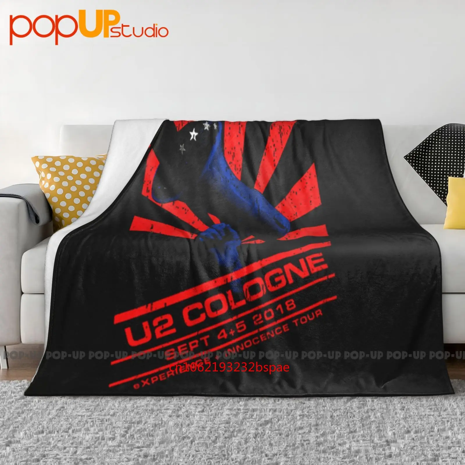 Novo raro U2 Dublin Experience + Innocence 2018 Tour Ultra-macio Cobertor Colcha Capa de Sofá de Inverno Capas de Cama
