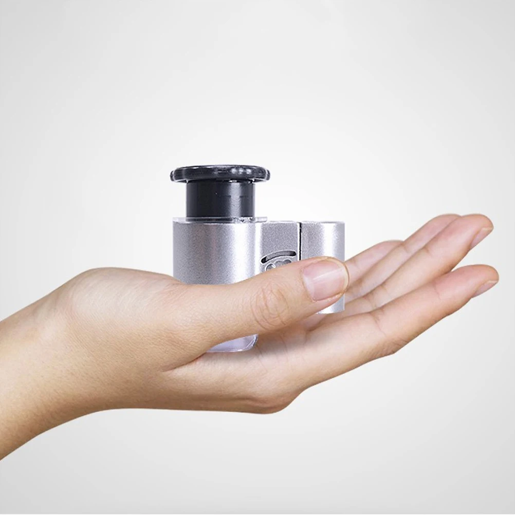 

Portable Magnifying Glass 50X LED Microscope Currency with Light Pocket Magnifier