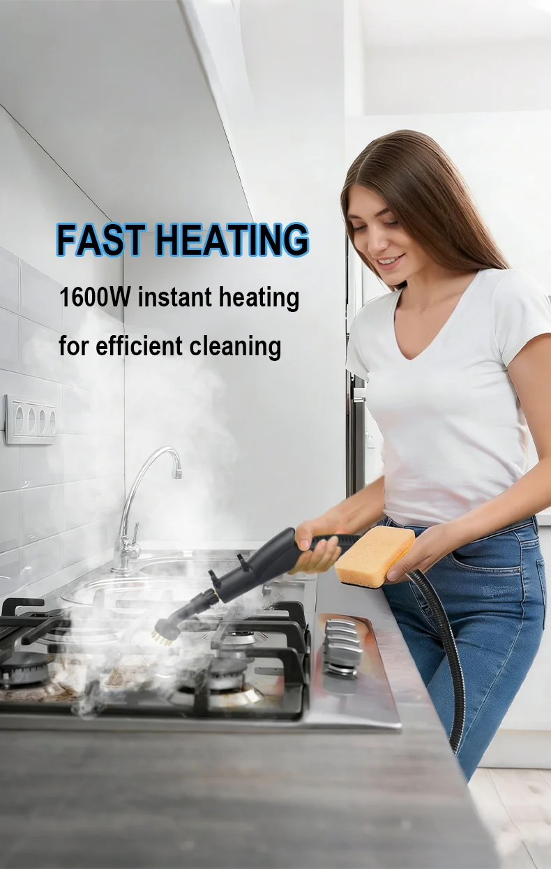 Dampfreiniger mit Hochdruck und -temperatur, Handgehaltener Dampfmopp für Gewerbe und Haushalt, Klimaanlagen, Dunstabzugshauben, Auto- und Jet-Reinigung – Detail 10