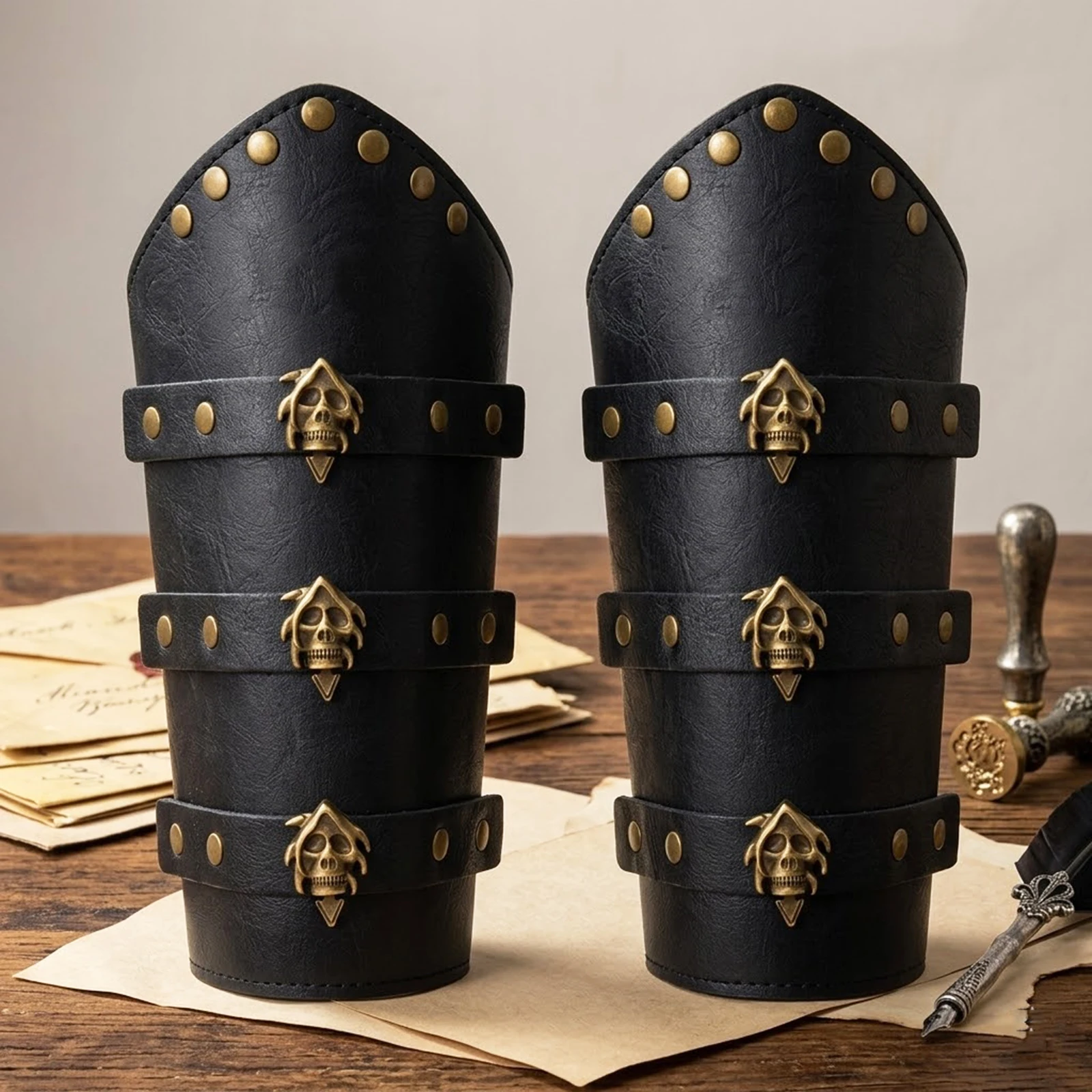 protetores-de-braco-de-couro-viking-medieval-com-padrao-de-esqueleto-acessorios-de-fantasia-renascentista-para-performances-de-palco-e-cosplay