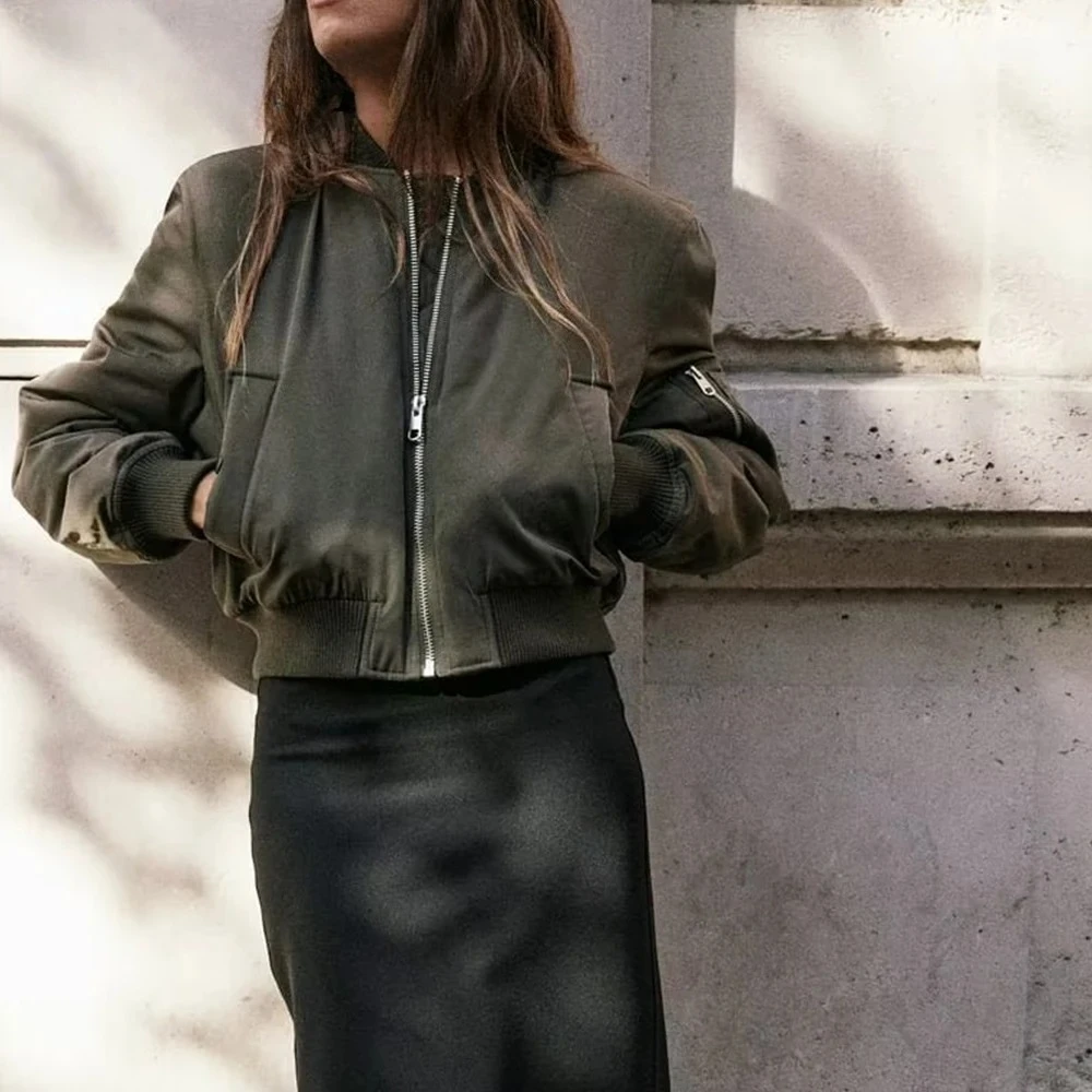 KONDALA 2024, осень-зима, женские повседневные пальто-пилот, однотонные хлопковые куртки на молнии с карманами, свободная посадка, теплая толстая женская верхняя одежда