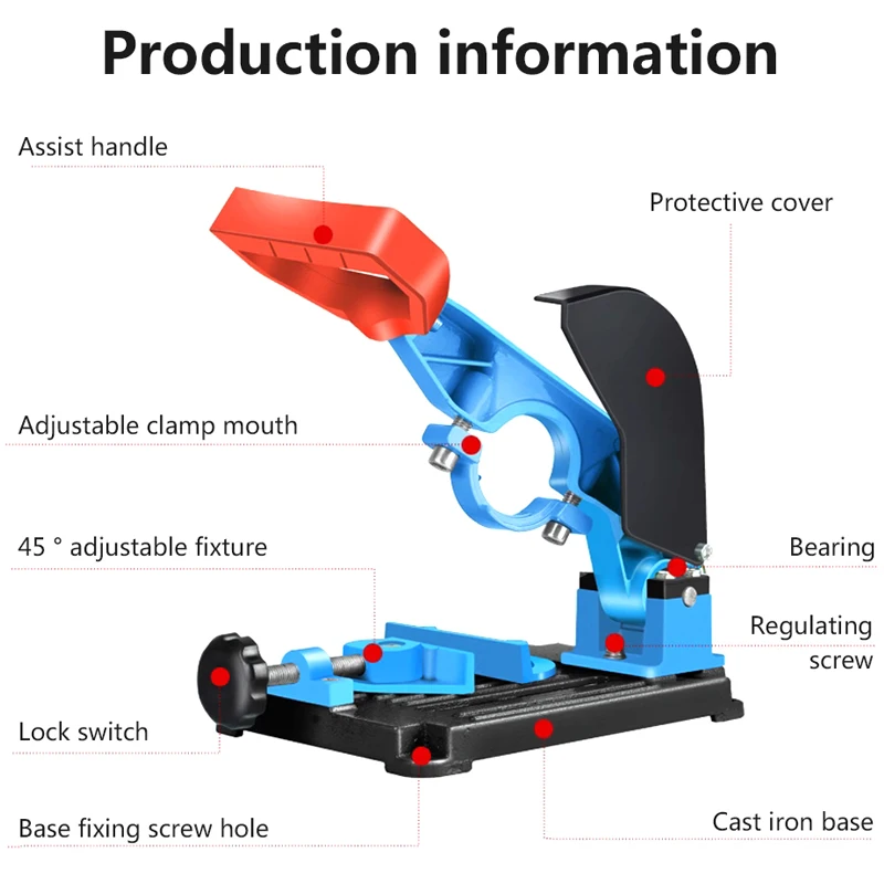 Portable Universal Bracket Electric Drill Angle Grinder Dual Use Bracket Fixed Polishing Machine Conversion Cutting Machine