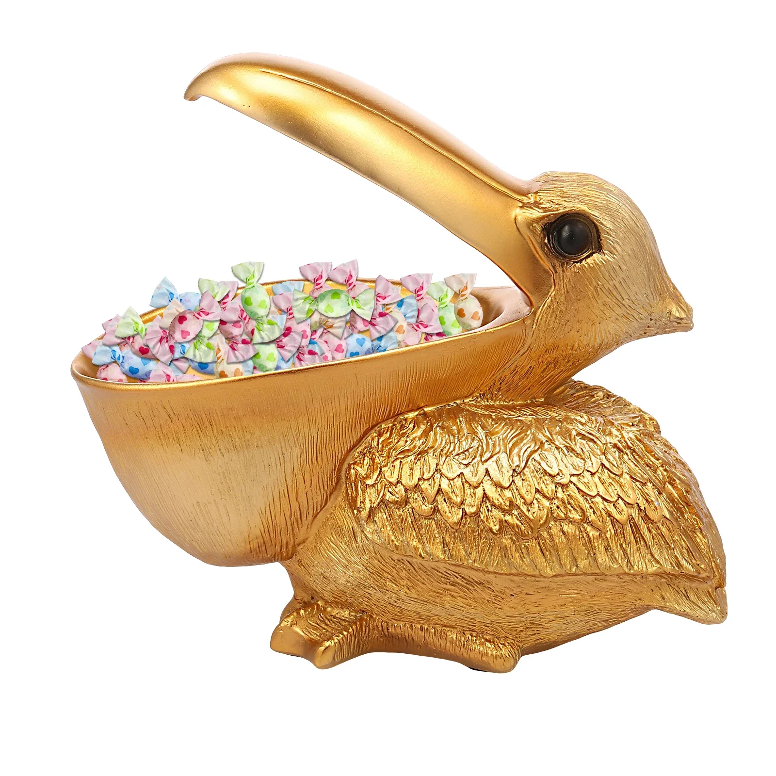 

Pelican Bird Ornament Key Candy Storage Ornaments Container Decor Resin Jewelry Storage Toucan Living Room Tea Table Ornament