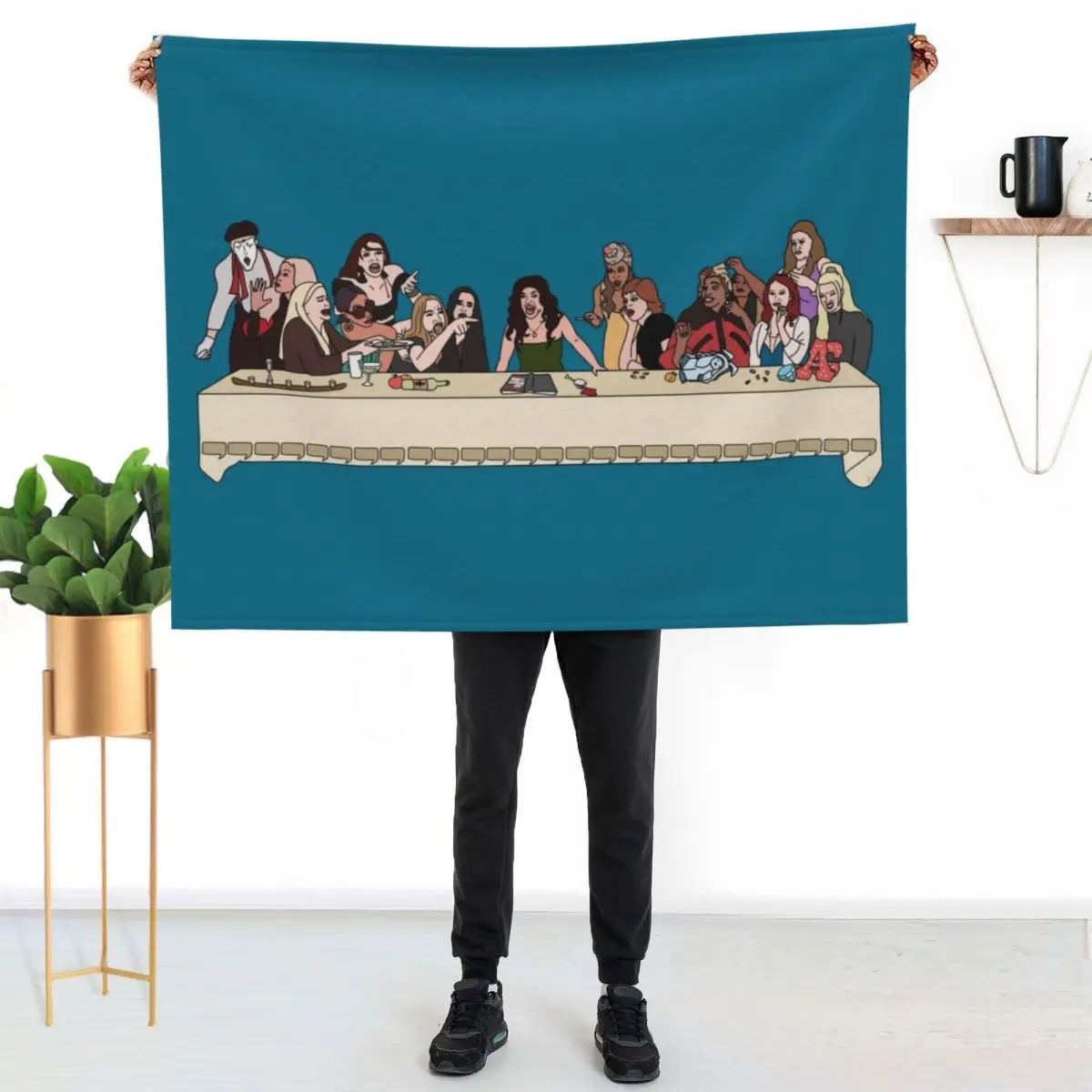 

The Last Supper of the Real Housewives Throw Blanket Warm Flannel Blanket for Couch Chair Bedroom