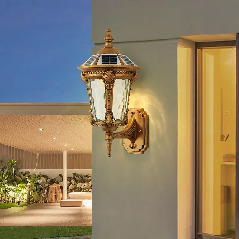

Solar Wall Light Outdoor Waterproof Garden Light European Outdoor Terrace Gate Garden Villa Exterior Wall Light
