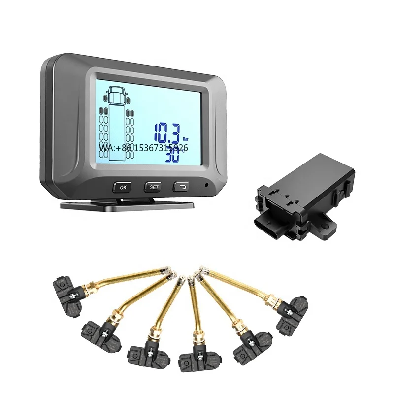 نظام مراقبة ضغط الإطارات RV لشاحنة الحافلة الثقيلة (TPMS) مع 26 عجلًا أجهزة استشعار لاسلكية داخلية مستشعر مراقبة في الوقت الحقيقي #1