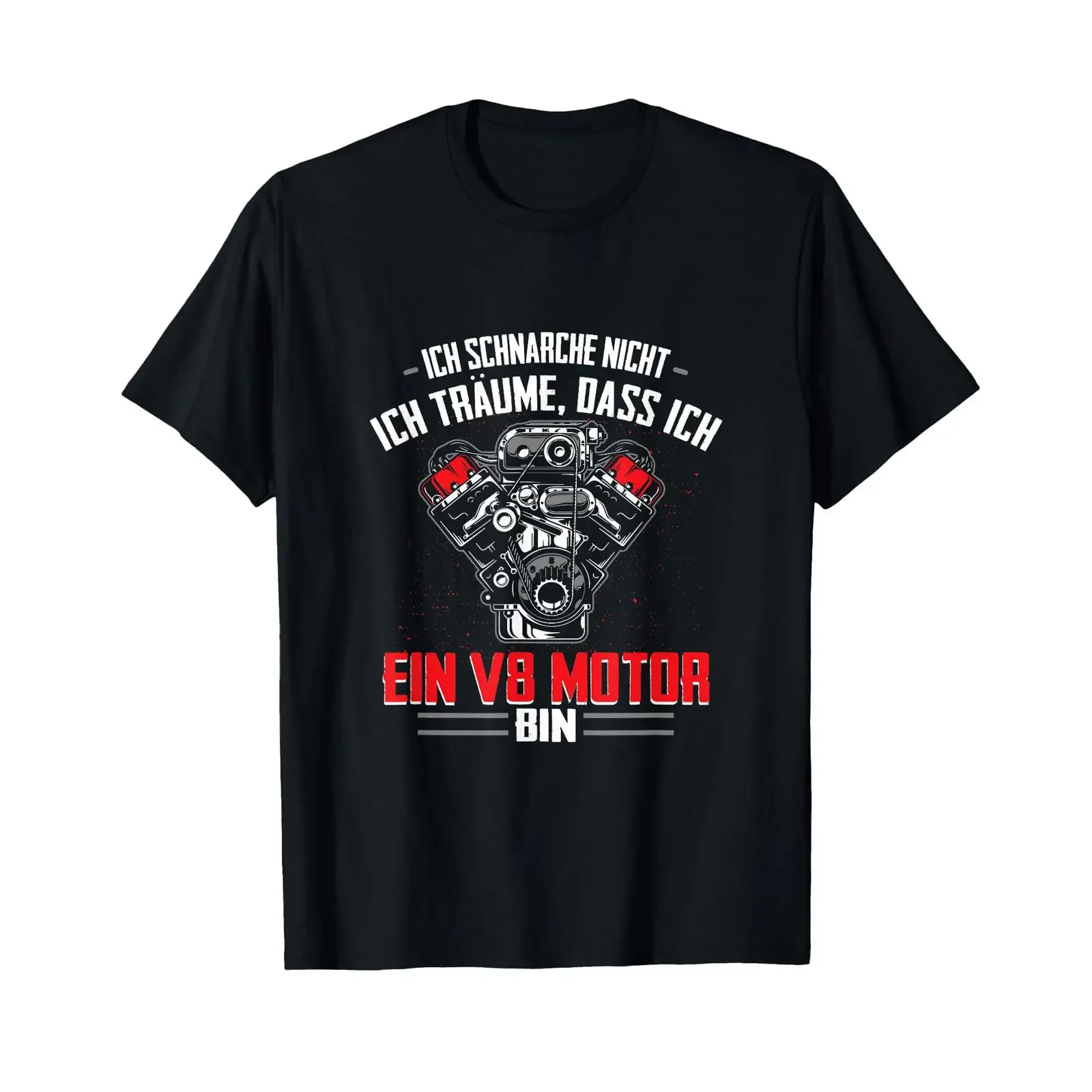 T shirt with German text I don't snore Car Tuning Motor Fun  vintage Washed Breathable designer clothes Casual Stylish graphic
