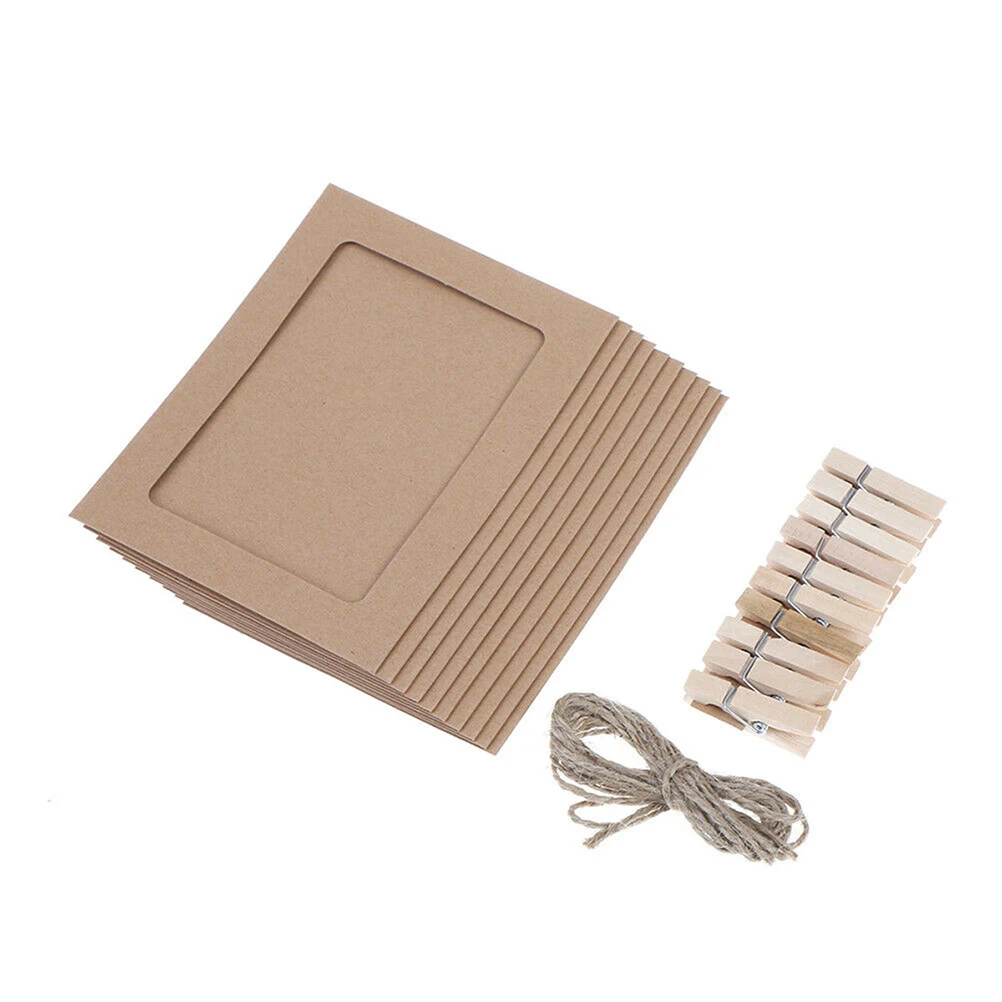 

30pcs Kraft Photo Wall Decoration 45x6 Inch Hanging Wall Decoration Wedding Paper Photo Frame Retro Display