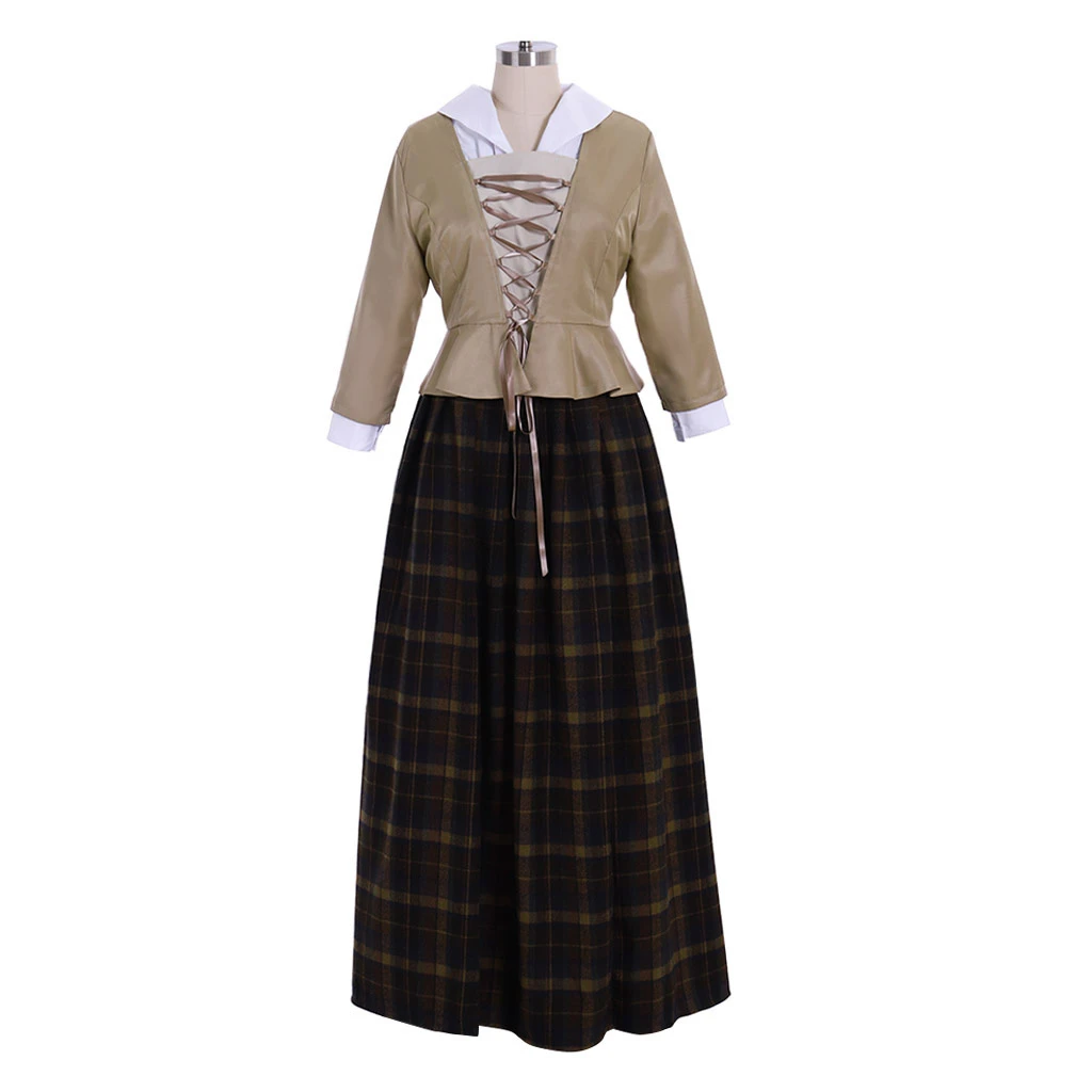 

Cosplayitem Outlander Jenny Fraser Murray Dress Highland Scotland Costume Medieval Plaid Skirt Halloween Carnival Party Costume