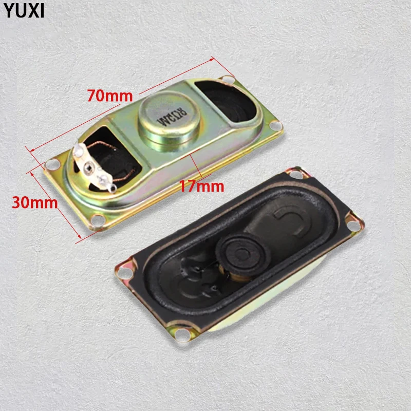 YUXI Speaker 5W 8R, aksesori Speaker 17MM tampilan LCD/Speaker TV 3070 8 Ohm 5W 30*70MM ketebalan 1 buah