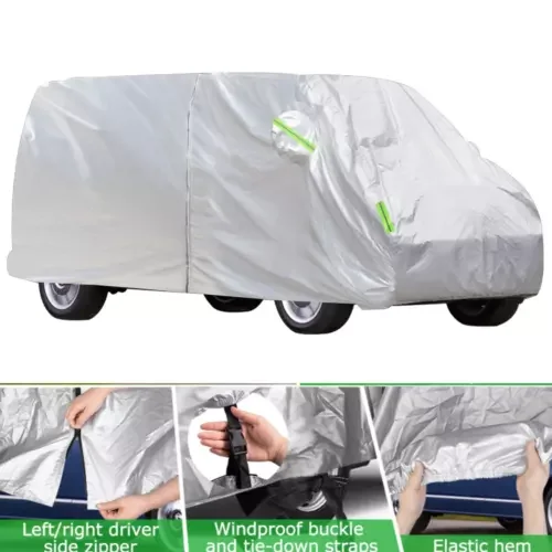 

1pcs 5.2M Waterproof Car Cover Suitable For Volkswagen Transporter T3/T4/T5/T6 Campervans Rainproof Dustproof Scratch-Resistant