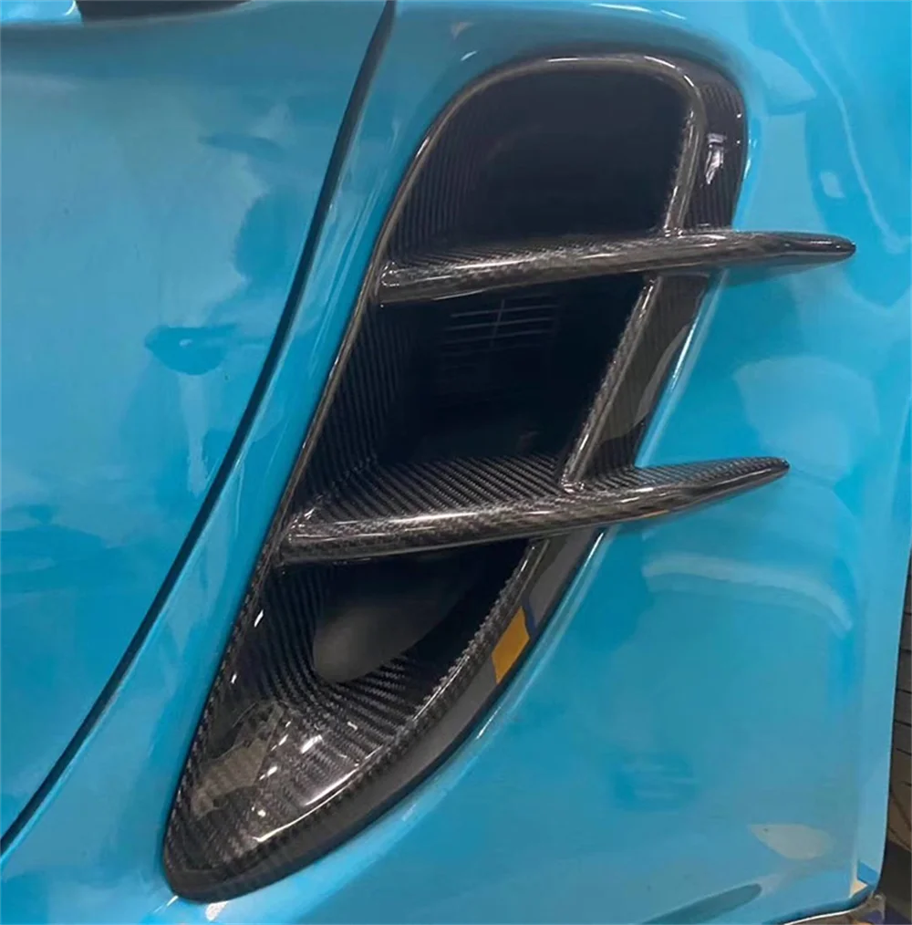 

Транспорт воздуха, подходит для модифицированных автомобильных аксессуаров Porsche 718 Cayman, украшение бокового вентиляционного отверстия из углеродного волокна в стиле TK