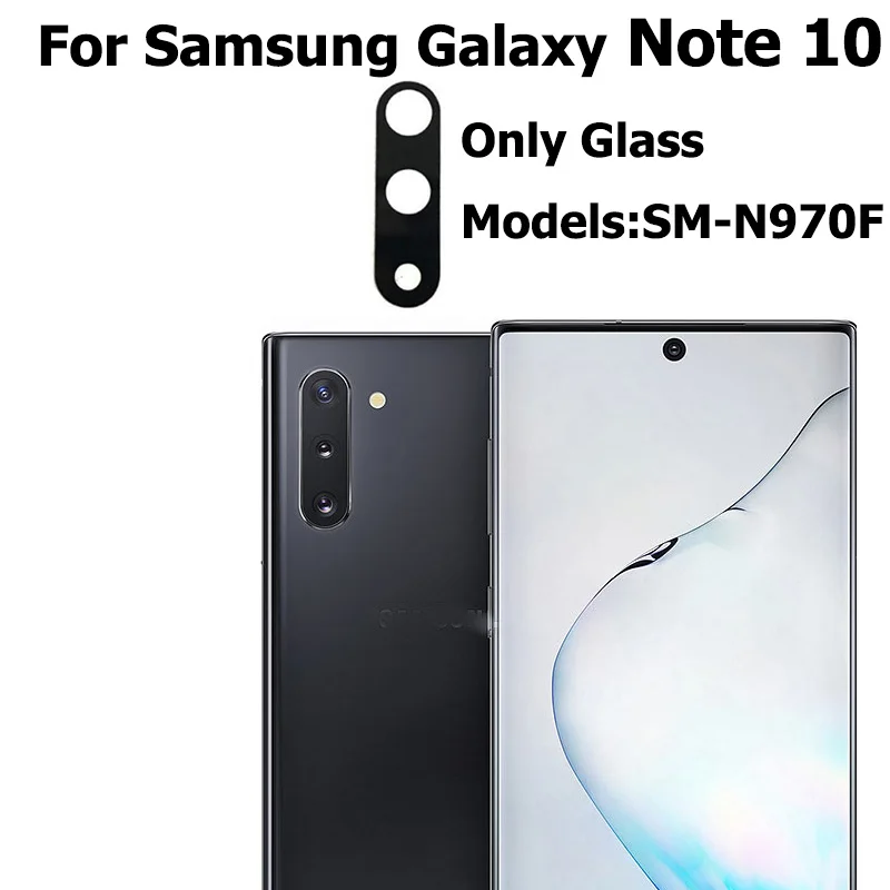 Back Camera Lens For Samsung Galaxy Note 10 Lite Plus Back Camera Glass Lens With Sticker Adhesive Spare Parts
