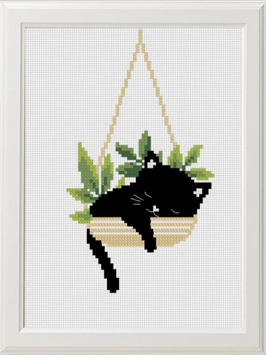 

Simple Bla Cross Stitch Kit A658 Decorative Painting 4CT Printed Animal Series DMC Tead Home Fabric Crt Supplies
