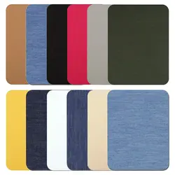 4.9 x 3.7 Inch Iron on Fabric Patch No Sew Denim Patch Adhesive Colorful Jacket Jean Clothes Pants Denim Patch DIY for Repairing