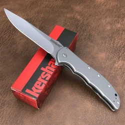 KS 3655 Outdoor Folding Knife 8Cr13Mov Blade 420 Stell Handle EDC Camping Self-defense Pocket Utility Knife Kitchen Tool