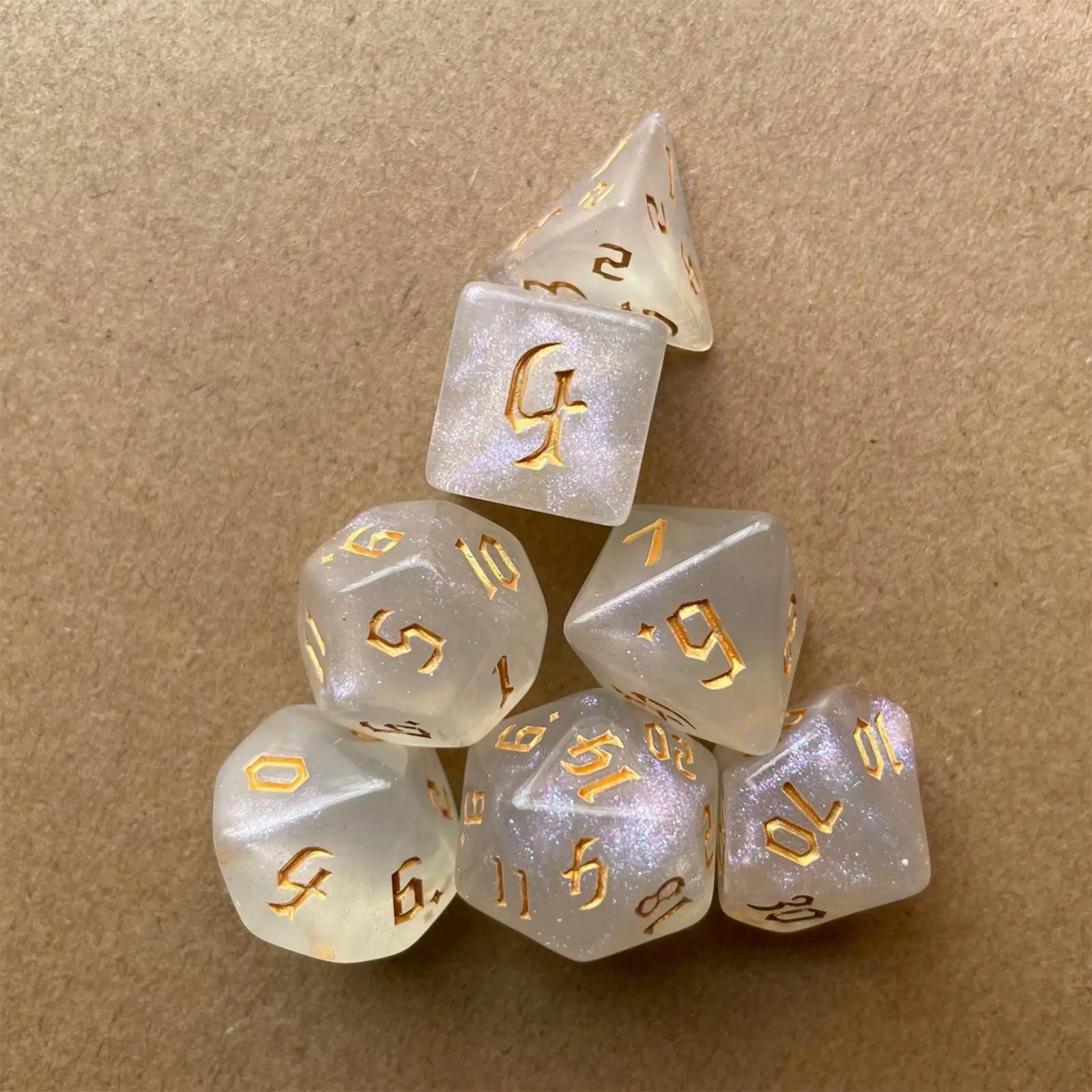 アクリル多面体ゲームダイスセットマルチカラーボードゲーム小道具卓上パズルゲーム数学教育用