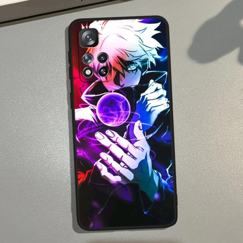 Jujutsu Kaisen Satoru Gojo Tpu Black Cover For Redmi 12 9T 9C 9 Redmi Note 13 12 11S 11 10S 10 Pro Plus Phone Case