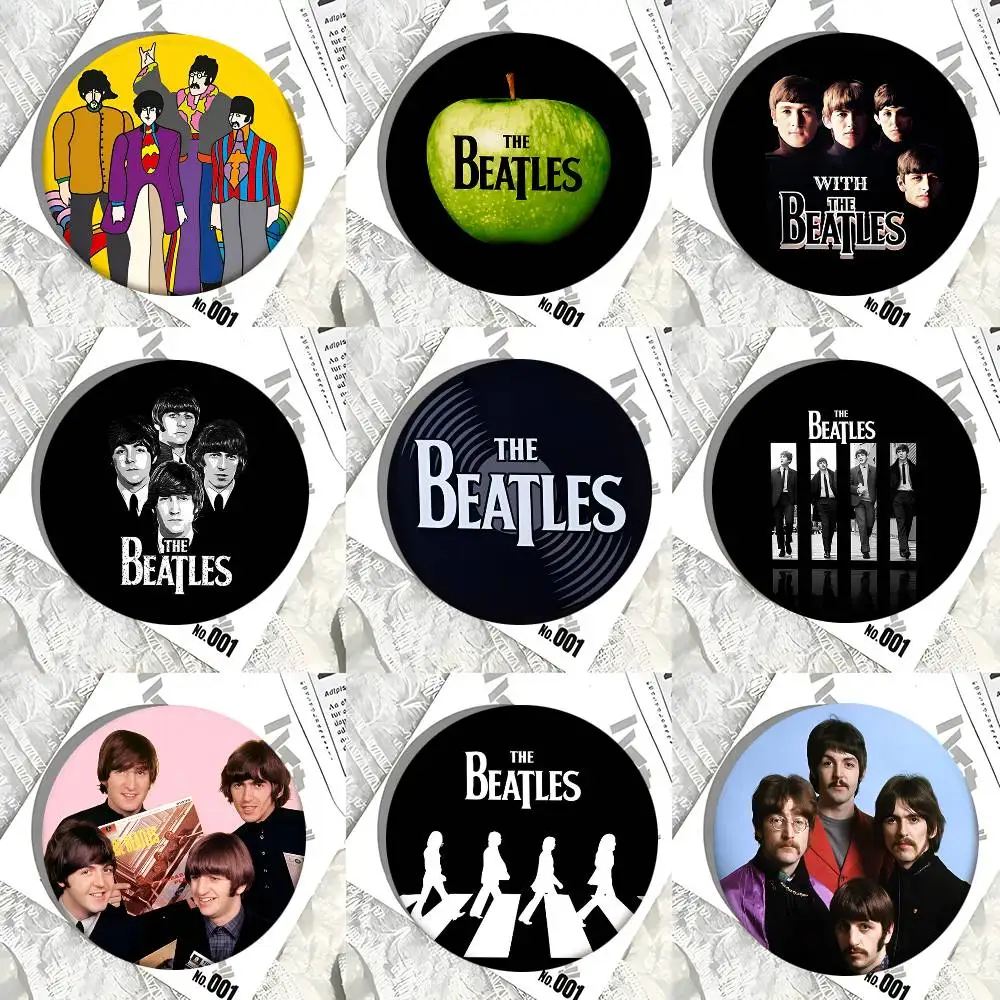 T-The-B-Beatles Rock Band Round Badge Creative Brooch Clothing Backpack Accessories Lapel Pin