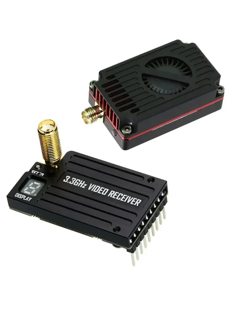 RUSHFPV 3.3G 4W VTX IRC Tramp 7-30V Video Transmitter & 3.3GHz VRX Module for FPV Long Range Drone