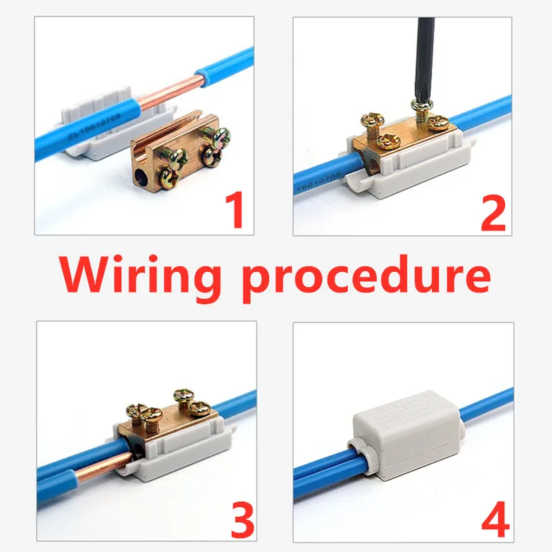 High power wire connector main line 1-6mm2 branch line 1-6mm2 high quality copper conductor quick connector T-clamp
