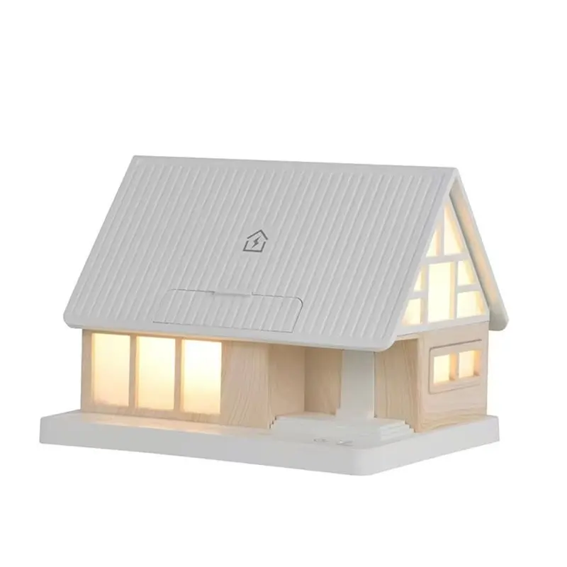 

CHCH House-Shaped Nightstand Light Sleep Aid, Control 3-Level Dimmable Lamp With Timer, White Noise Machine Bedside Light