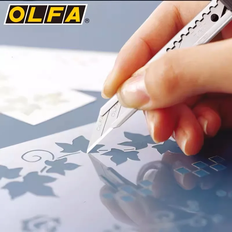 Original Japanese OLFA cutting blade 9mm small art blade 30 degree sharp and durable stainless steel blade for automotive film stationery, box