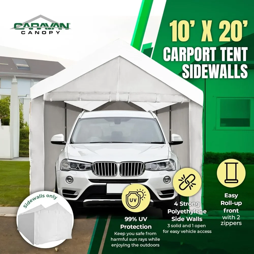 Canopy 12000211010 Side Wall Kit for Domain Carport, White (Top and Frame Not Included)