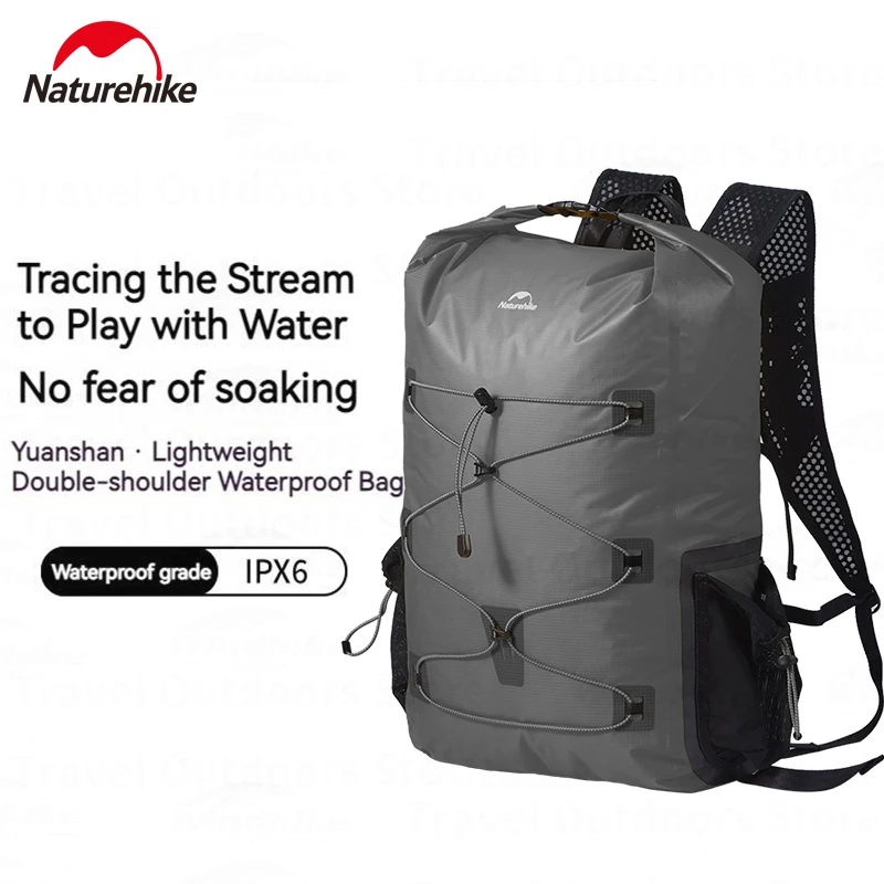 

Naturehike Outdoor River Tracing Backpack 18L/25L Wet Dry Separation Backpack IPX6 Waterproof Ultralight Trekking Camping Bags