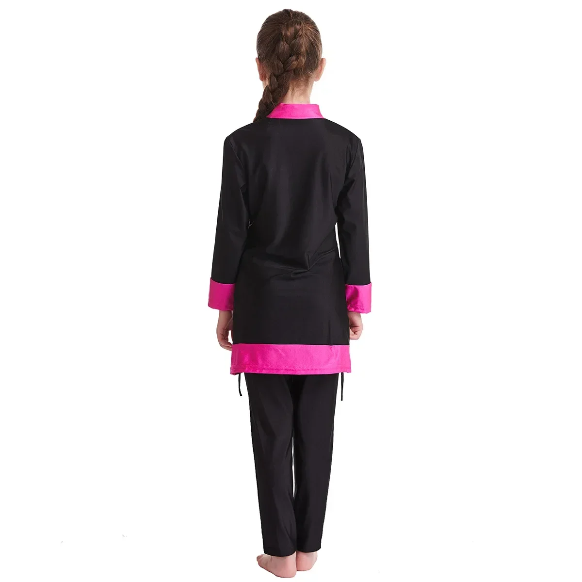 3 pezzi Ragazze Costumi da bagno musulmani Costumi da bagno lunghi per bambini Bambini islamici Arabo Islam Abbigliamento da spiaggia Costumi da bagno per bambini Burkini Pantaloni da surf