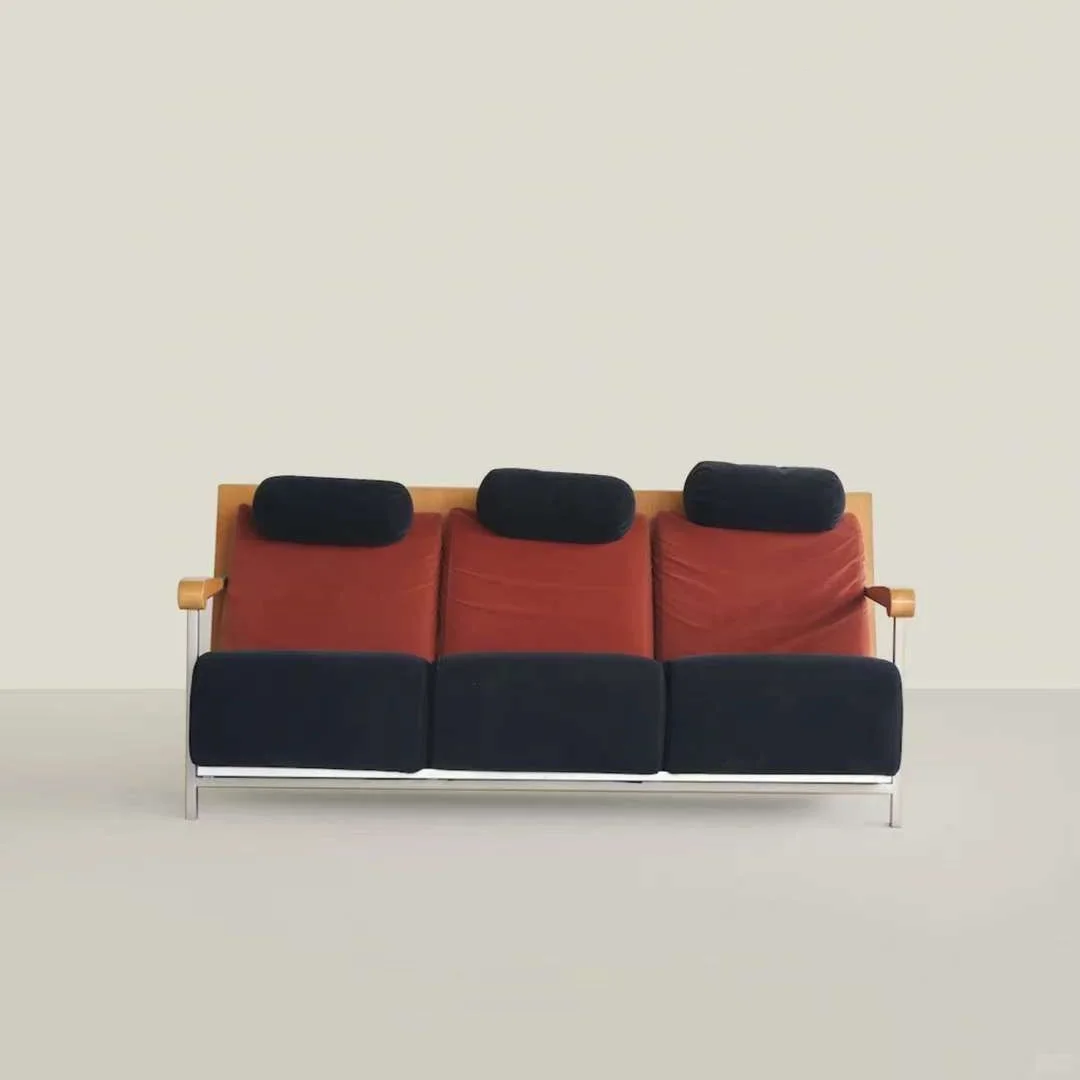 #@Nordic Modern Style Color Blocking Fabric Sofa Designer's Edition Mid-Century Accent Sofa for Living Room