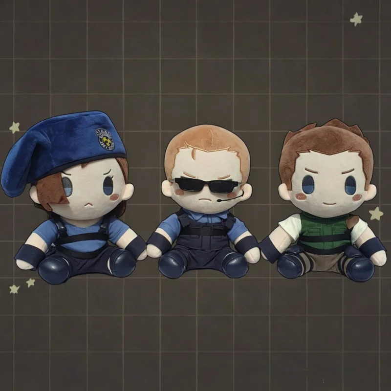 New Resident Evil Jill Valentine Albert Wesker Plush Doll Chris Redfield Plush Toy Stars Team Game Character Collection Gift