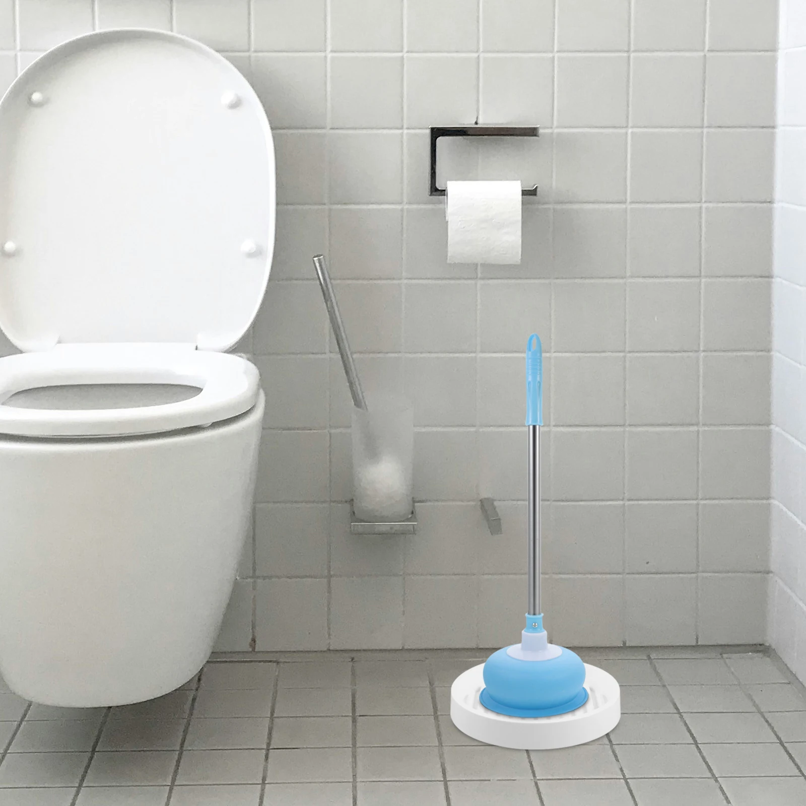 

2pcs Toilet Plunger Pad Plastic Plant Trays Flowerpot Saucers Indoor Accessories Bathroom Drainage Round Mat Planter Dry Holder