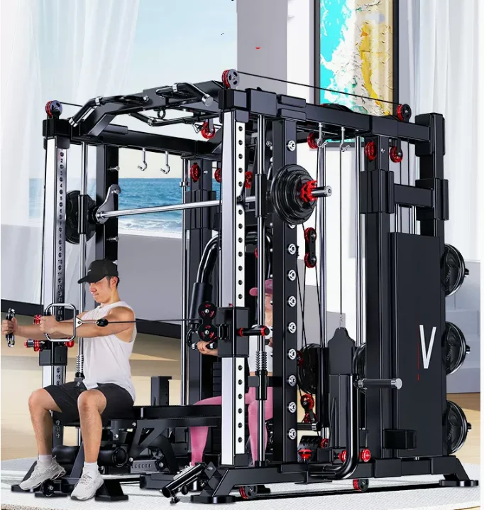 Fitness equipment home multi-function gantry Smith machine squat one set combination comprehensive training equipment