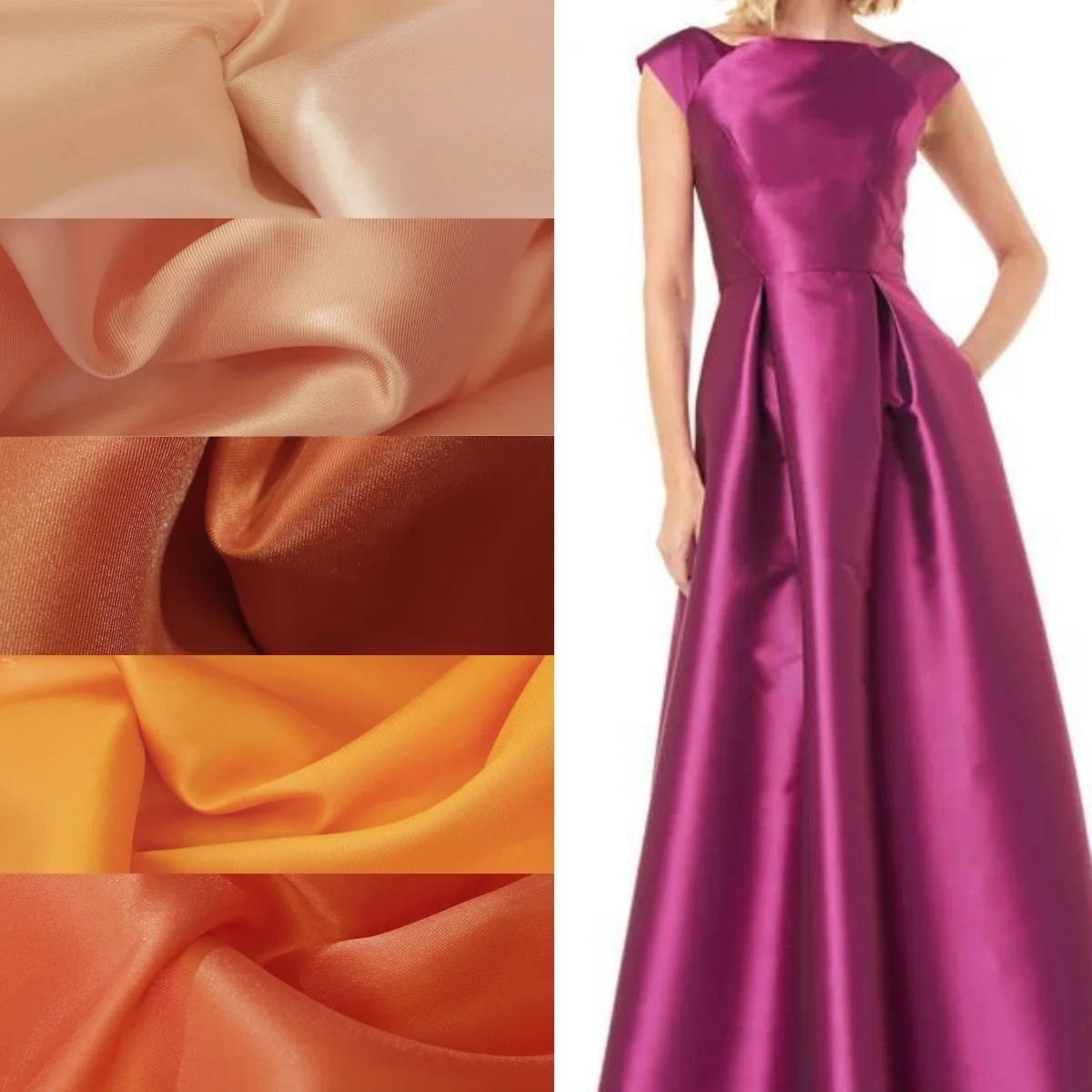 

High quality multi-color Mikado twill satin design fashionable dress stage clothing twill satin glossy fabric