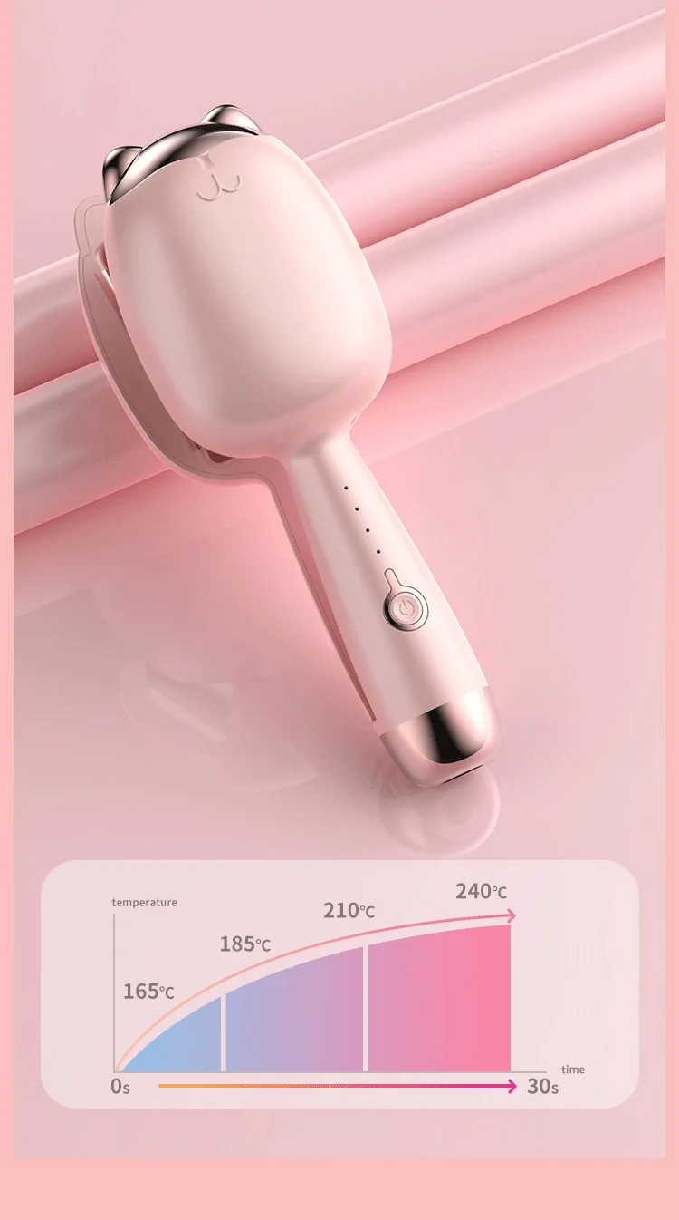 HIENA 32 мм щипцы для завивки волос для женщин портативные электрические щипцы для завивки яичных рулетов PTC 30 s быстрый нагрев утюг для укладки волос парикмахерские инструменты