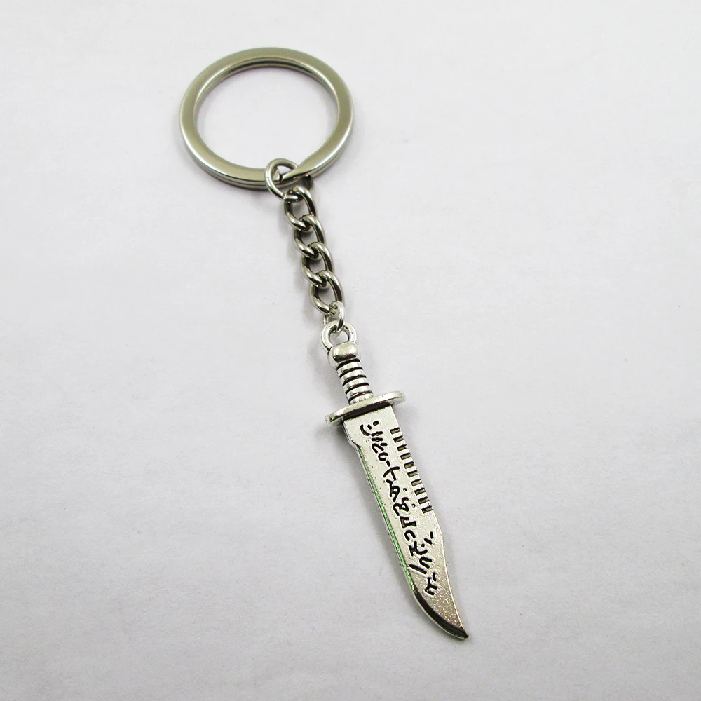 3pcs/lot Antique silver nife  charm  keyring best frined,birthday  present ,pendant keychain