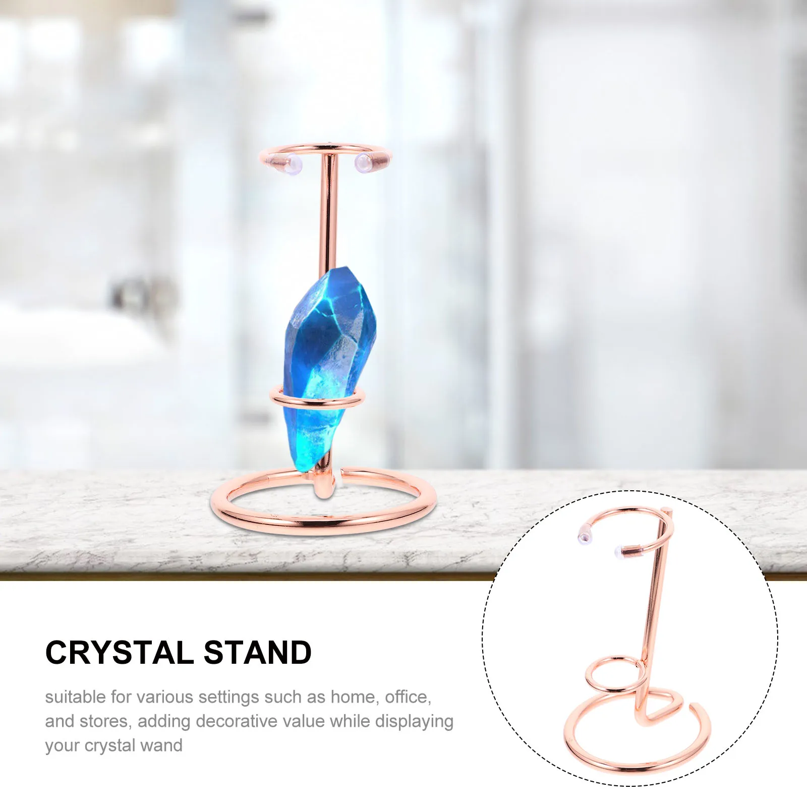 

Natural Iron Crystal Display Stand For Gemstones Minerals Decorative Ball Pedestal Rock Holder With Stable Base Energy Stone
