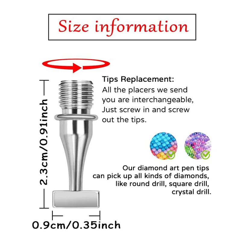 A74E-طقم نصائح الرسم الماسي في نسخة رقيقة من الفولاذ المقاوم للصدأ للدقة للعمل الفني
