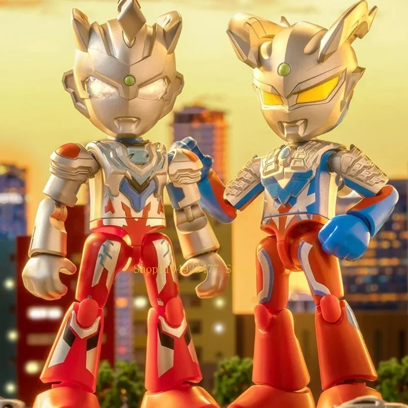 BLOKEES Building Block Ultraman Man Magic Edition Phase 1 Tiga Zeta Blaze Gaia Assembled Model Desktop Ornament Toy Gift
