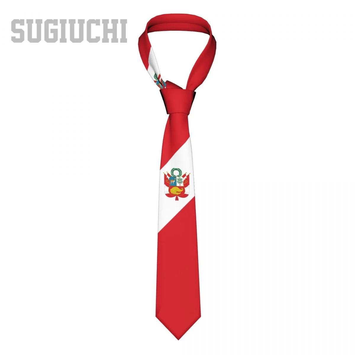 Peru Flag Emblem Men Women Neck Ties Casual Plaid Tie Suits Slim Wedding Party Business Necktie Gravatas