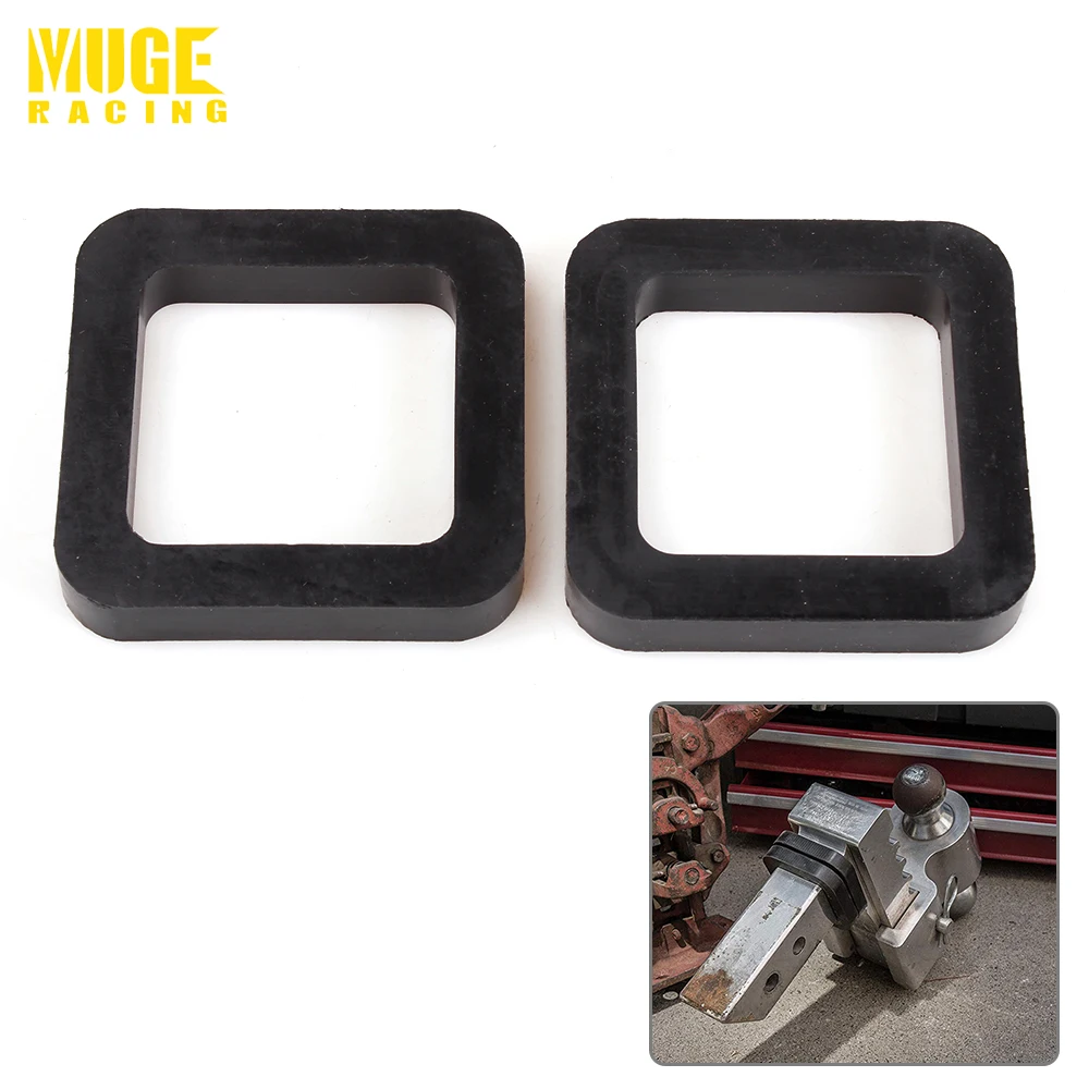 

2Pcs 2" Tow Hook Bumper Muffler Suspension Receiver Noise Cancelling Muffler Pad Hitch Bumper Rubber Pad TUR010
