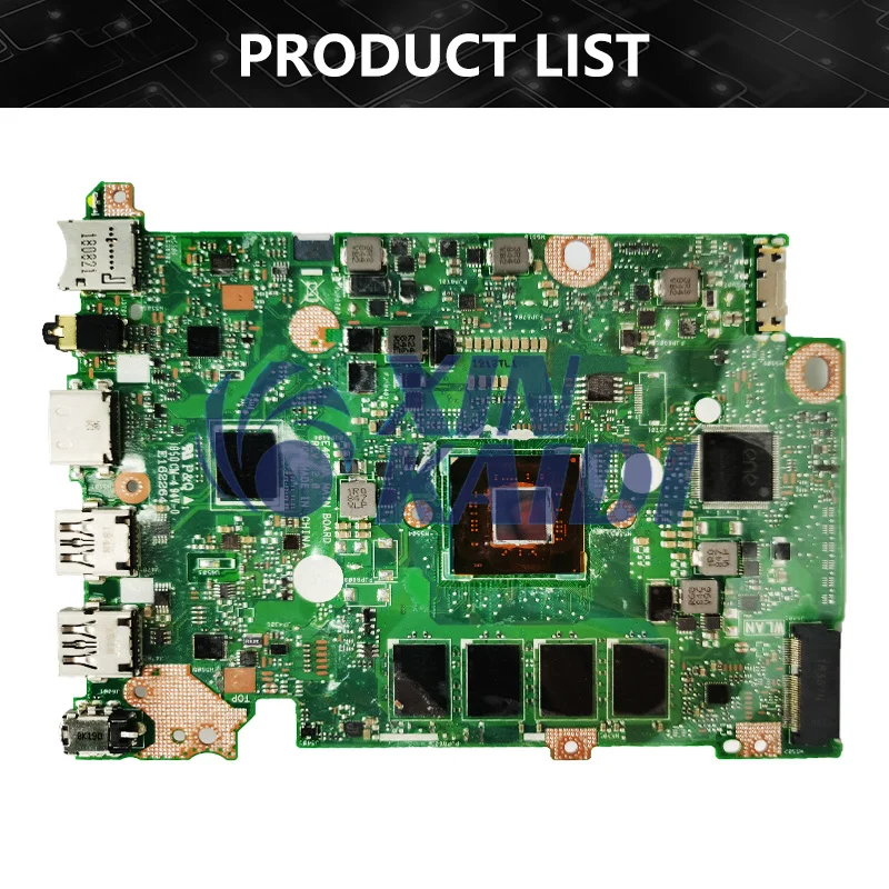 Placa-mãe de laptop E406MA para Asus L406MA E406MA E406MAS Placa-mãe com N3350 N4000 N4100 N5000 CPU 4G 8G-RAM 64GB-SSD