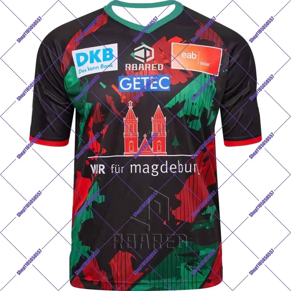 2025-26 رجل SC Magdeburg كرة اليد قميص الشباب الاطفال ملابس رياضية المتضخم التدريب كرة اليد موحدة تنفس للجنسين جيرسي المحملة #1